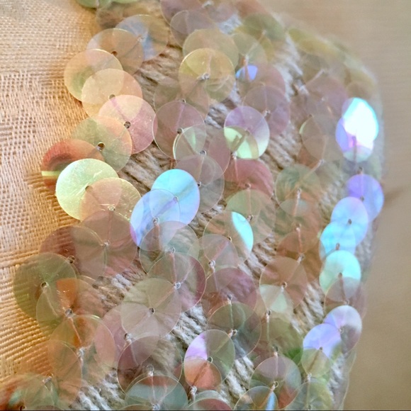 Vintage 90s Tube Convertible Mermaid Sequin Top - Picture 4 of 8